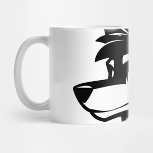 Simple Anthro Furry Wolf Silhouette V2 Mug